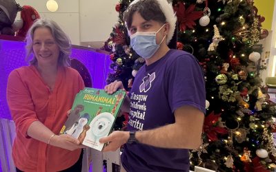 Glasgow Children’s Hospital Charity receives ‘Humanimal’ book donation