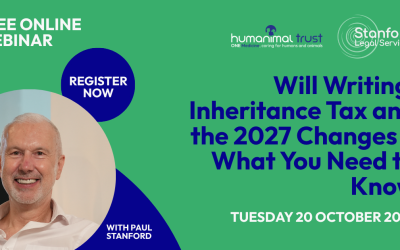 Free Webinar: Will Writing, Inheritance Tax and the 2027 Changes